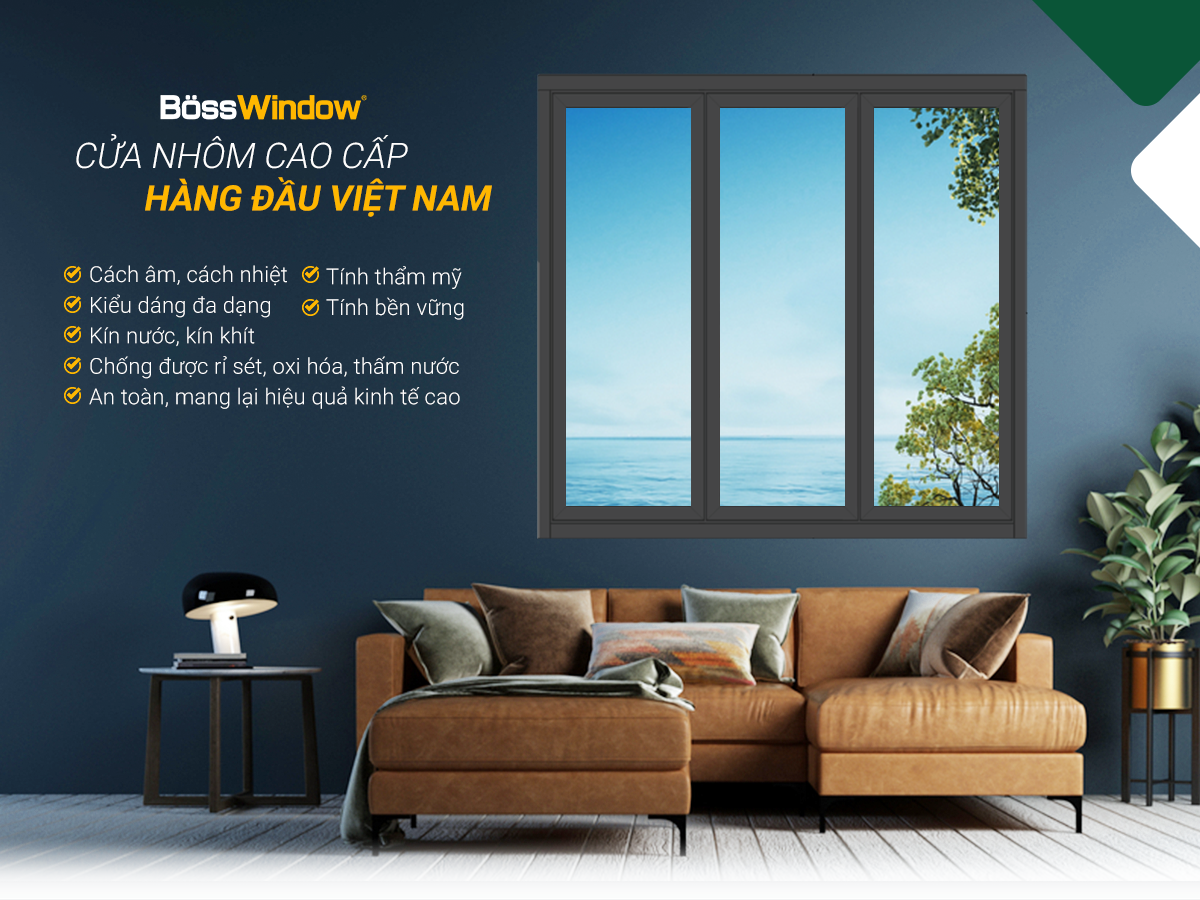 Ưu điểm nổi bật của cửa nhôm kính màu đen