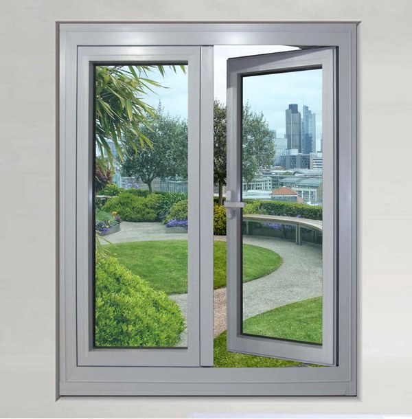 Mẫu cửa sổ mở quay 2 cánh đẹp màu trắng