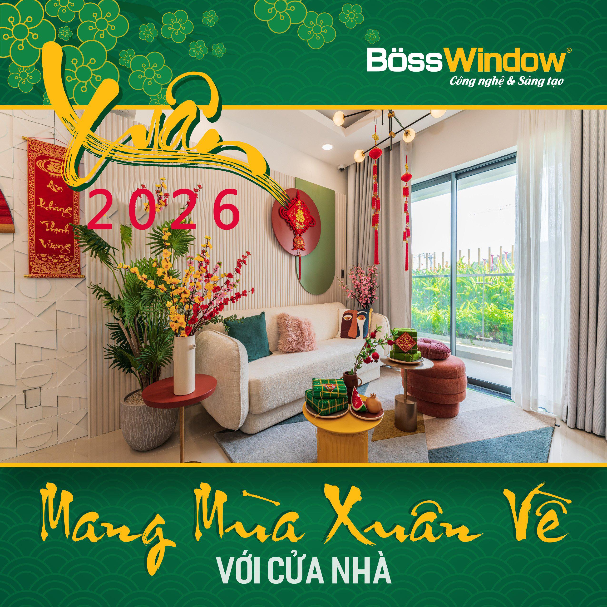 Gần Tết: Thay Cửa Nhôm BossWindow – Giải Pháp “Đổi Diện Mạo, Đổi Vận May” Cho Ngôi Nhà Bạn