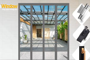 Lắp đặt bản lề cửa nhôm