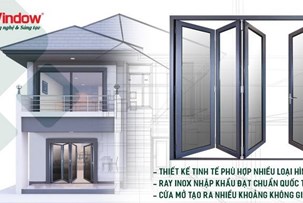 Tổng hợp những mẫu cửa đi mở xếp trượt gấp 4 cánh mới nhất
