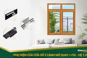 Cửa sổ mở quay 2 cánh nhôm xingfa cao cấp