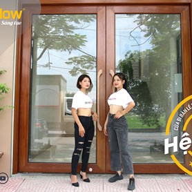 Cửa đi bản lề thủy lực hệ XH65 bản cánh 150