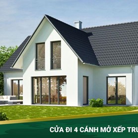 Cửa đi 4 cánh mở xếp trượt BWD68