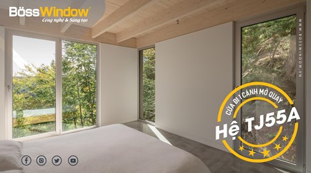 cửa đi 1 cánh mở quay bản to - Hệ TJ55A