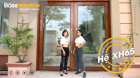 Cửa đi bản lề thủy lực hệ XH65 bản cánh 150