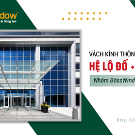 Vách kính thông tầng hệ lộ đố + cửa sổ - Hệ HDM65 