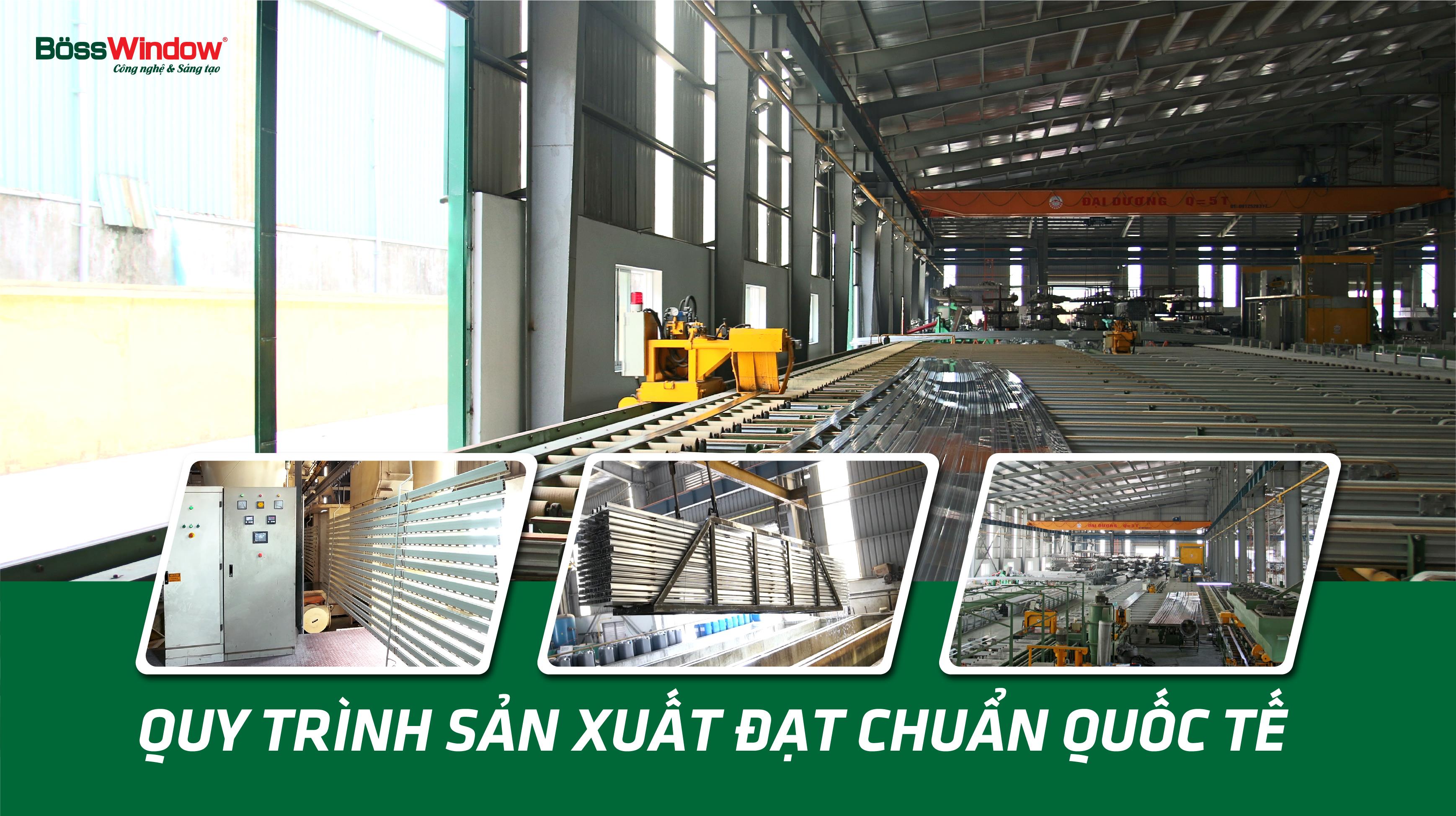 Quy trình sản xuất cửa nhôm BossWindow